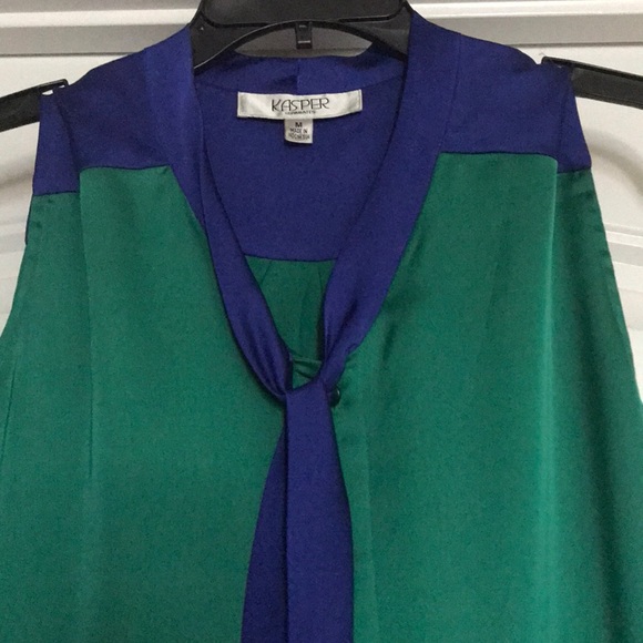 ‼️⬇️Kasper Jewel Box Emerald Blouse - Picture 5 of 8